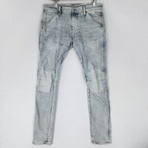 G Star Raw Jeans Mens 36X32 Gray 5620 3D Skinny Leg Originals Denim Streetwear